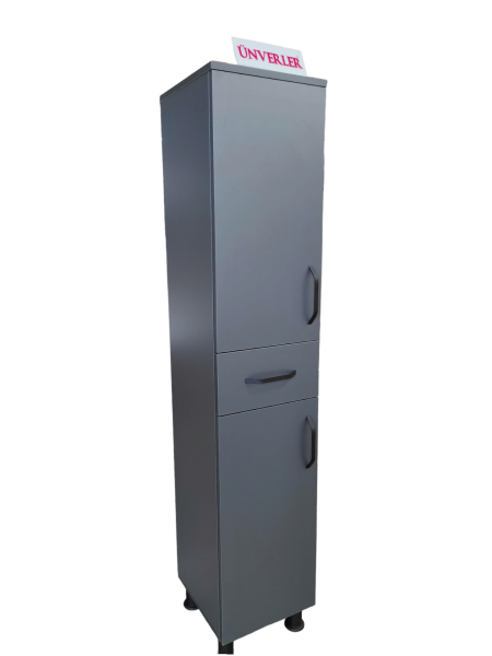 Ünverler Mobilya Çok Amaçlı Dolap Beyaz ANTRASİT
